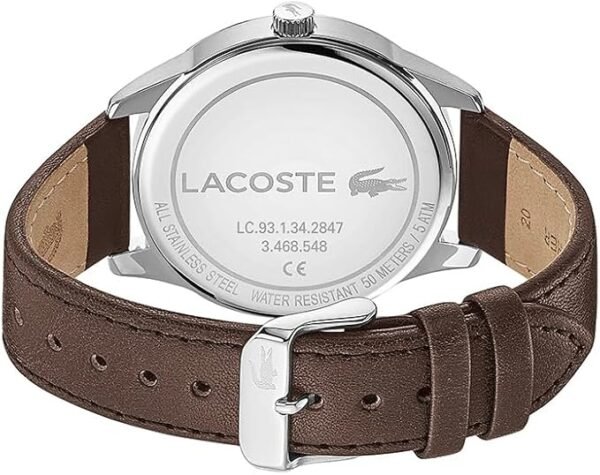 Lacoste Montre Analogique à Quartz pour homme avec Bracelet en cuir Marron - 2011046 – Image 3