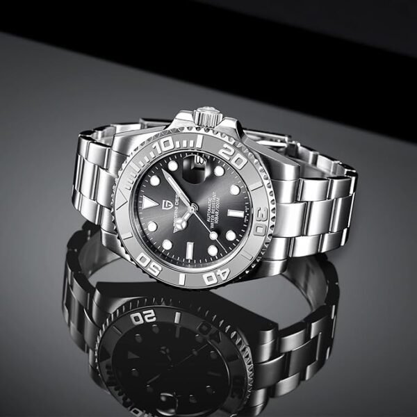 Montre Homme Pagani Design Montre Mécanique Automatique Mouvement NH35 Étanche 100M Verre Saphir Lunette Céramique Acier Inoxydable Montre de Plongée PD-1651 Yacht Master – Image 5