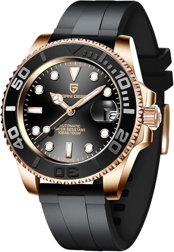 Montre Homme Pagani Design Montre Mécanique Automatique Mouvement NH35 Étanche 100M Verre Saphir Lunette Céramique Acier Inoxydable Montre de Plongée PD-1651 Yacht Master