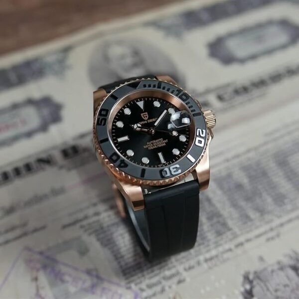 Montre Homme Pagani Design Montre Mécanique Automatique Mouvement NH35 Étanche 100M Verre Saphir Lunette Céramique Acier Inoxydable Montre de Plongée PD-1651 Yacht Master – Image 2