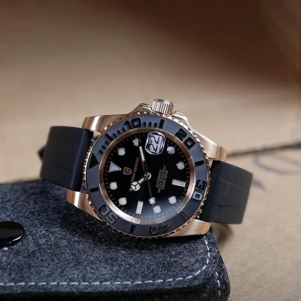 Montre Homme Pagani Design Montre Mécanique Automatique Mouvement NH35 Étanche 100M Verre Saphir Lunette Céramique Acier Inoxydable Montre de Plongée PD-1651 Yacht Master – Image 5